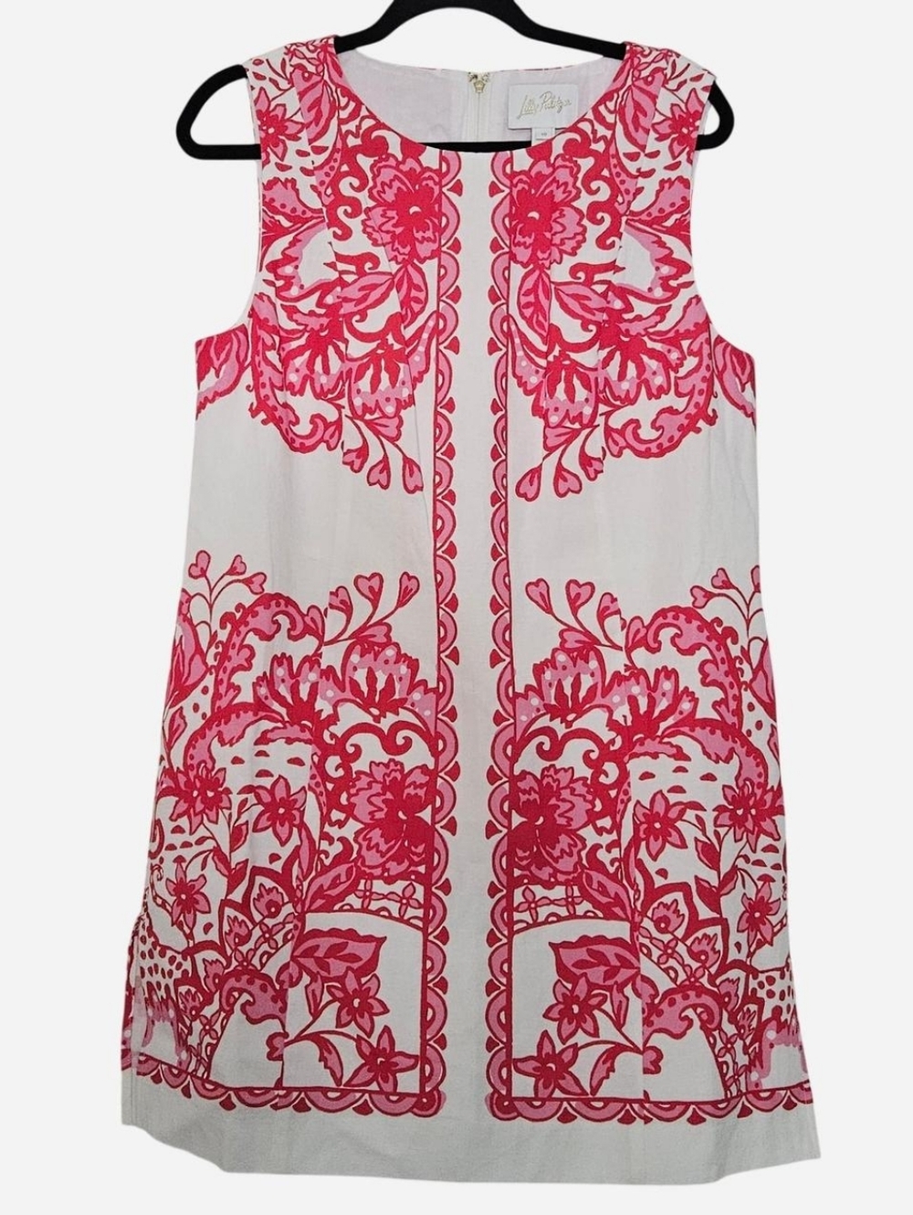 Lilly Pulitzer White Sleeveless Shift Romper with Pink Floral Print size 10 NWOT